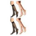 thumbnail image 2 of Dalazy 6a Ensemble de 2 Chaussettes en Nylon Doux pour Femmes Restez Confortable et Chic 2Set, 2 of 6