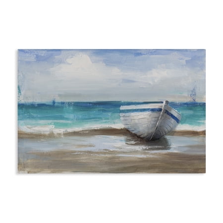 Stupell Industries Painterly Boat On The Shore Canvas Wall Art, design by Cloverfield & Co.
