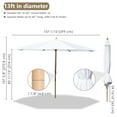 thumbnail image 6 of Yescom 13FT Large Outdoor Patio Umbrella UV30+ Wood 8 Rib Pole for Table Beach Yard Garden Wedding Deck Cafe Pool White, 6 of 9