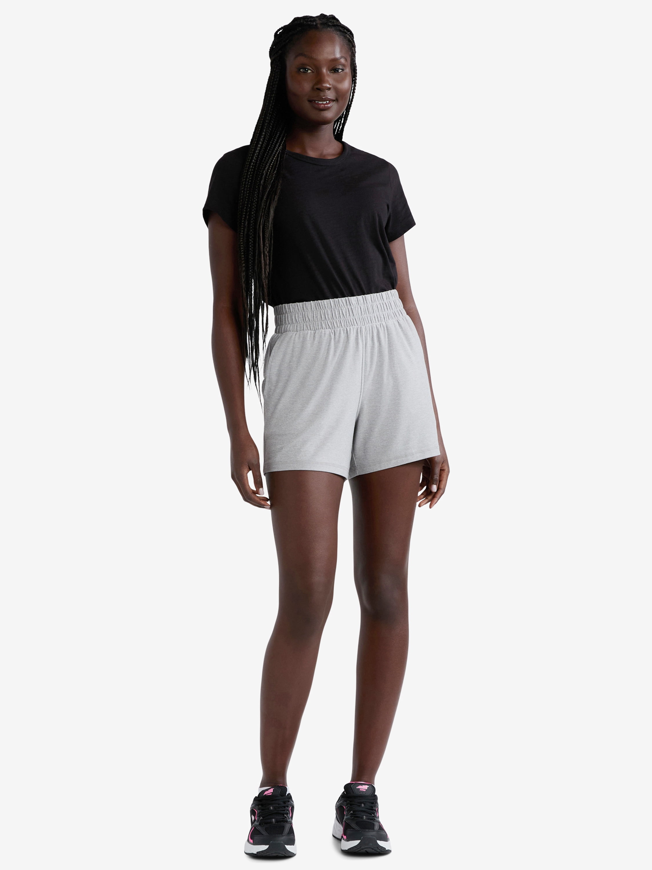 Athletic Works Women's and Women’s Plus ButterCore Soft Performance Gym Shorts, Available in 1, 2 and 5-Pack, Sizes XS-4X