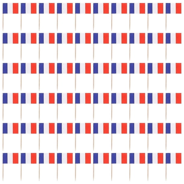 100Pcs Flag Toothpicks Flags Cupcake Toppers Cake Topper Decorations Party Supplies