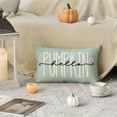 thumbnail image 3 of Sm:)e Blue Pumpkin Give Thanks Eucalyptus Leaf Fall Throw Pillow Covers 12 x 20 Set of 4, 3 of 6