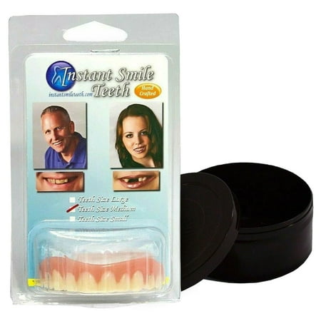 Instant Smile Makeover Natural Shade Handmade Teeth Top Veneer, Medium with Case