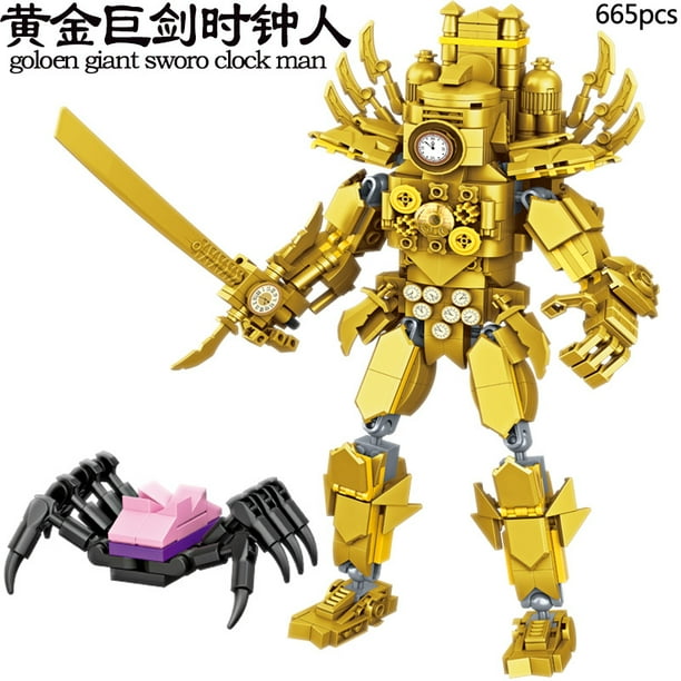 2413 Upgraded Golden Clock King Toilet Man vs Monitor Man Skibidi