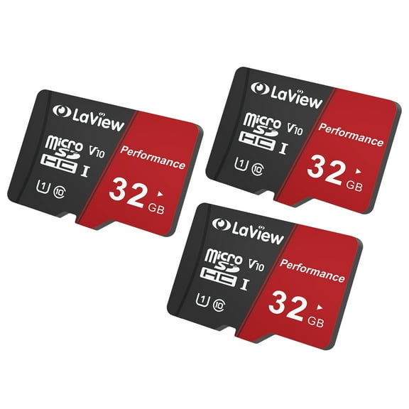 LaView 32GB Memory Card 3 Pack, Full HD Video V30, A1, FAT32