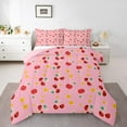 thumbnail image 2 of Erosebridal Cherry Bedding Sets Queen with Comforter for Teens, Cartoon Duvet Insert, Rustic Flower Decor, Reversible 3pcs, 2 of 8