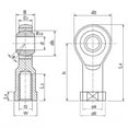 thumbnail image 4 of Cojinete de extremos de varilla Cojinete autolubricante Cojinete de extremos de varilla autolubricante Cojinete de extremos de varilla de rosca hembra a la derecha Cojinete de ANGGREK Otros, 4 of 8