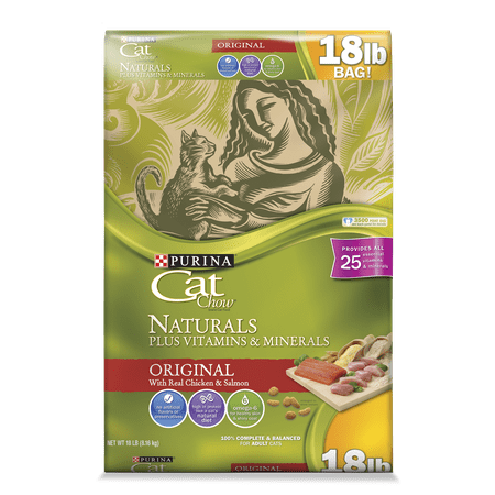 Purina Cat Chow Naturals Original Dry Cat Food, 18 (Best Natural Cat Food For Indoor Cats)