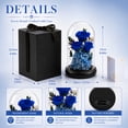 thumbnail image 3 of 3 Preserved Roses in Dome ,Real Forever Flowers Rose , Eternal Rose Gift for Her Women Girlfriend Wife ,Flower Gift for Valentines Day Birthday Mother's Day Lasting 1-3 Years-Blue, 3 of 6