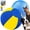 blue yellow, variant on 2026 Upgrade Dual Layer Dog Herding Ball, Slow-Leak Burst-Proof Matte Bladder, 18in & 25in Heavy Duty Agility Toy with Repair Kit for Border Collie Australian Shepherd High Drive Dogs