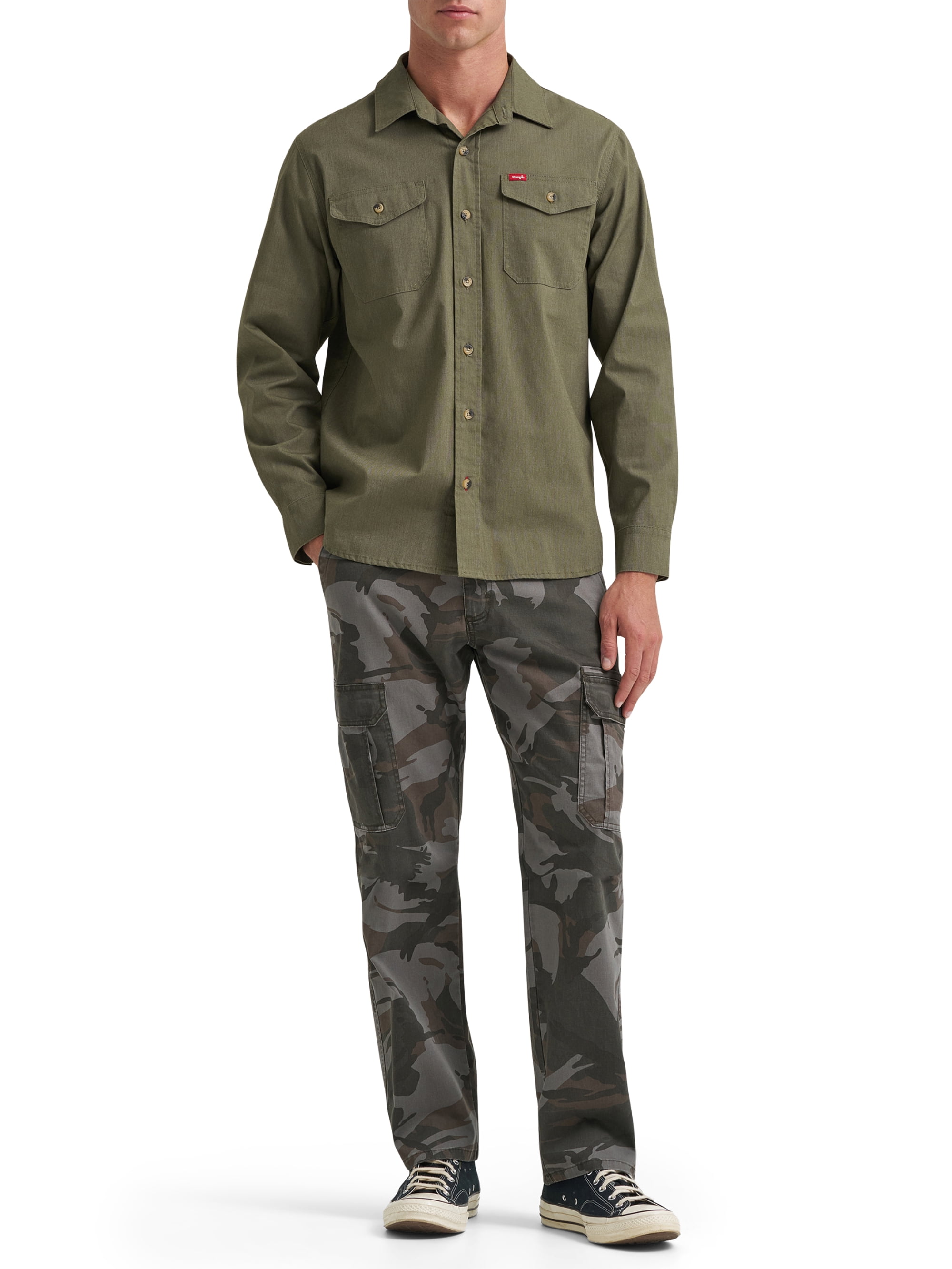 Wrangler Men's and Big Men's Relaxed Fit Cargo Pants With Stretch