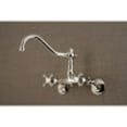 thumbnail image 2 of Kingston Brass KS3226AX Vintage 6" Adjustable Center Wall Mount Kitchen Faucet, Polished Nickel, 2 of 5