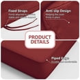 thumbnail image 4 of Snubbull 3 Pack Loveseat Cushion Set, 36" x 18" x 3" Waterproof Outdoor Chair Replacement Cushions for 4-Seater Wicker Rattan Patio Furniture, Burgundy, 4 of 6