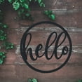 thumbnail image 5 of Hello Round Sign - Metal Wall Art, 5 of 6