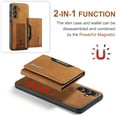thumbnail image 6 of for Samsung Galaxy S25 Plus Case, Magnetic Buckle Leather Detachable Wallet Cover, Card Pocket Back Flip Kickstand Shockproof Business Slim Phone Case For Samsung Galaxy S25 Plus, Brown, 6 of 10