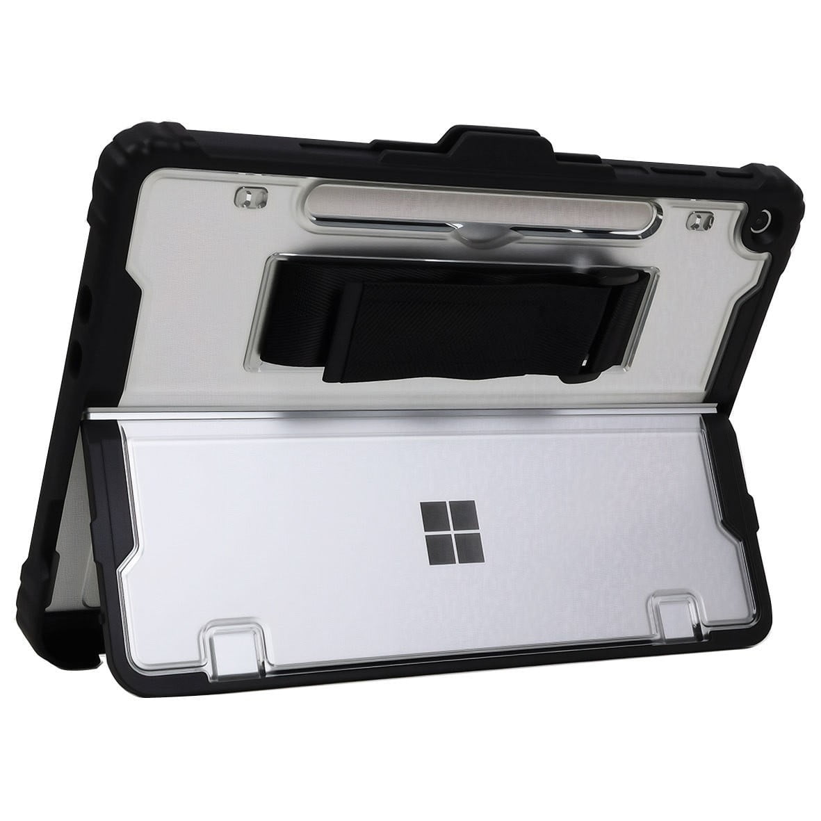Rechale Case for Microsoft Surface Pro 12 12.0 inch 2025 Model with Shoulder Strap, Hand Strap, Stylus Pen Holder, Compatible with Type Cover Keyboard Rugged Protective Cover