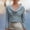 Light Blue, variant on Women's Blouses Elegant Satin Cowl Neck Bell Sleeve Drop Shoulder Fall Work Blouse Trendy Tops Black L