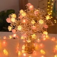 thumbnail image 6 of ZFSBZBS 1Pc LED Rose Flower String Lights Rose Lights for Home Room Bedroom Decor Operated Lights for Birthday Wedding,White,6-meter 40 light plug-in model, 6 of 9