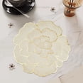 thumbnail image 2 of THHEIC Round Floral Placemats Set, Gold Rose Shaped Metallic Place Mats 15 Inch, Waterproof Non Slip Kitchen Table Mats, for Home Dining Wedding Party, Table Mats, 2 of 7