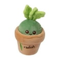 thumbnail image 2 of Llavero de peluche de zanahoria con colgante de rábano relleno, verdura suave para jugar verde, 2 of 9