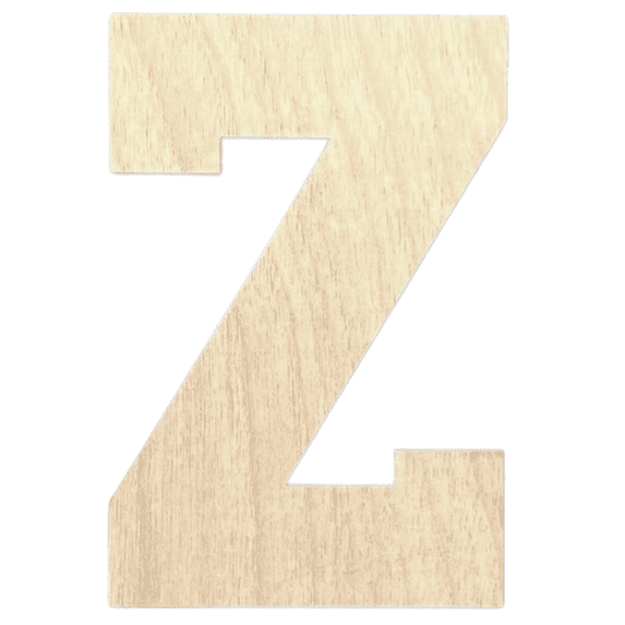 Krafty Supply - 18" Tall Birch Letter Z | 1/4" Birch Plywood |Collegiate|Wooden Letter|Craft Alphabet Initials