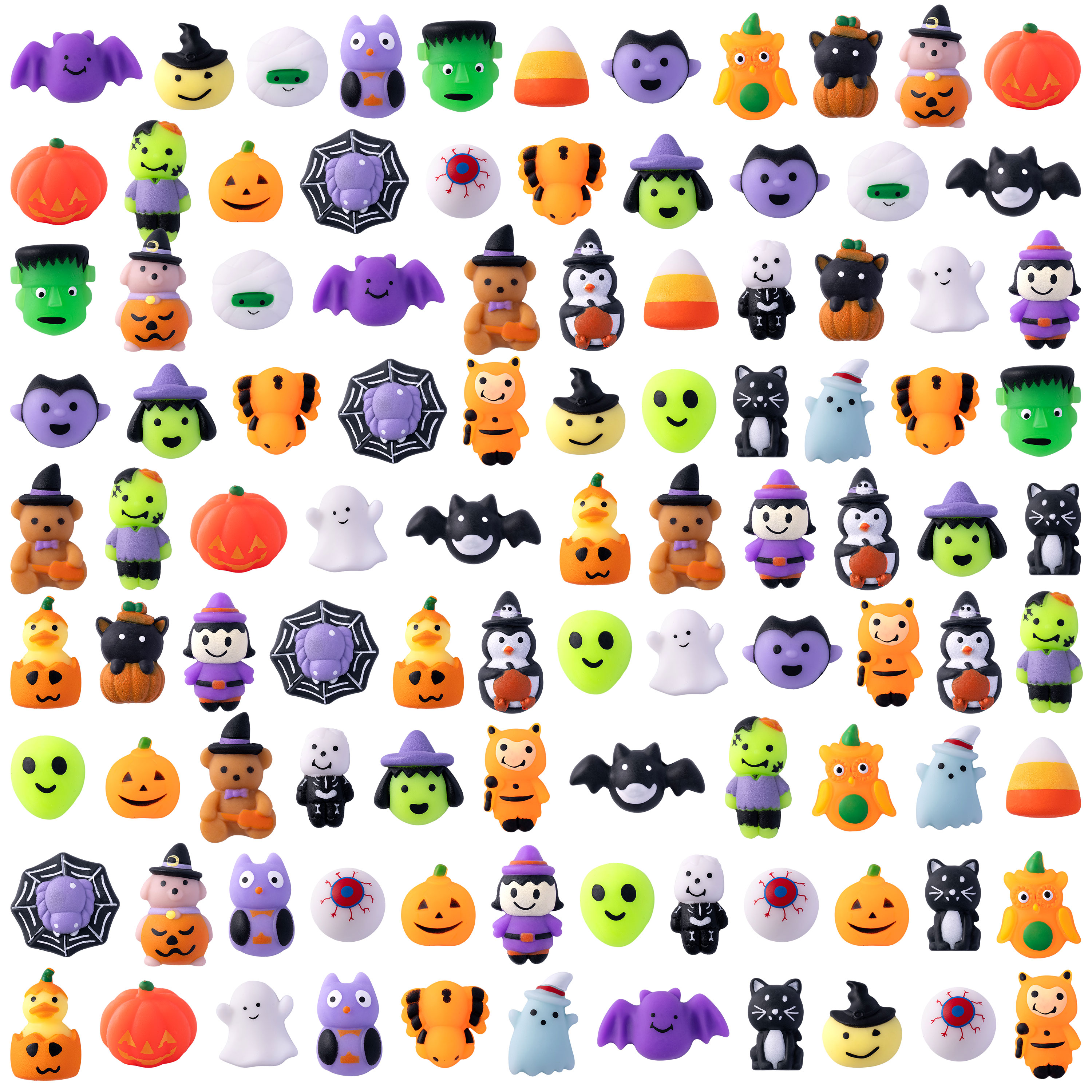 Joyfy 100-Piece Halloween Mochi Squishy Toys photo 8