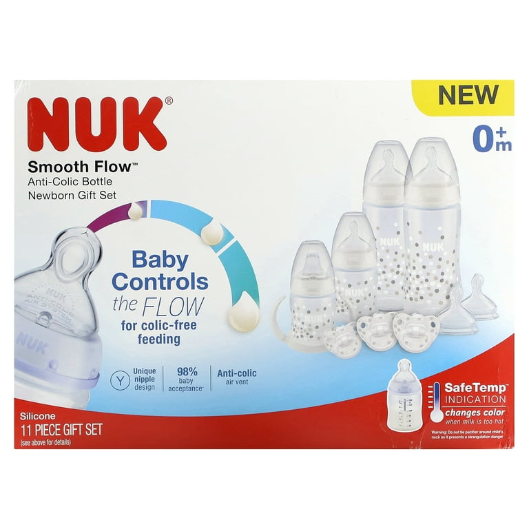 Nuk 11 Piece Pro Anti-Colic Baby Bottle, Newborn Infant Gift Set