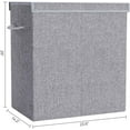 thumbnail image 6 of 142L Laundry Hamper with Lid & Removable Fabric Bag Laundry Basket with Handles for Closet Laundry Room Bedroom Bathroom Gray, 6 of 8