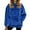 H-Blue, variant on WomenS Hooded Sweatshirt For Women - Casual Long Sleeve Zipper Coat With Pockets And Modern Design,GY1 M