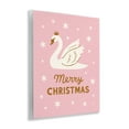 thumbnail image 3 of Stupell Industries Pink Swan Merry Christmas Wall Plaque Art design by Jessica Beck, 14 x 11, 3 of 7