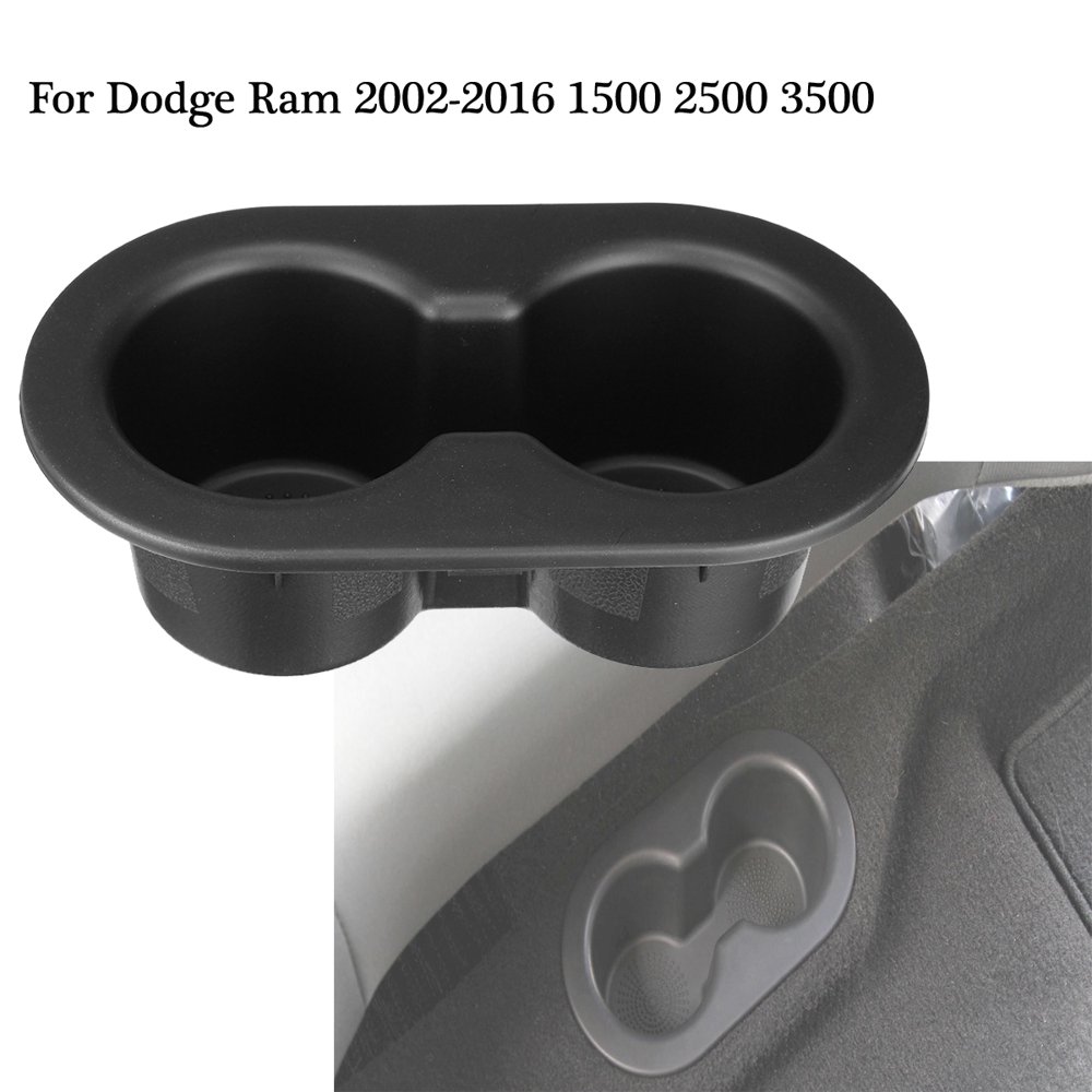 New Black Rear Seat Cup Holder Dual Drink Cupholder For Dodge Ram 1500