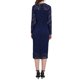 thumbnail image 3 of VESTIDO MIDI DE ENCAJE FLORAL CON MANGAS LARGAS TRANSPARENTES Y ESCOTE EN V PARA MUJER S AZUL MARINO, 3 of 5