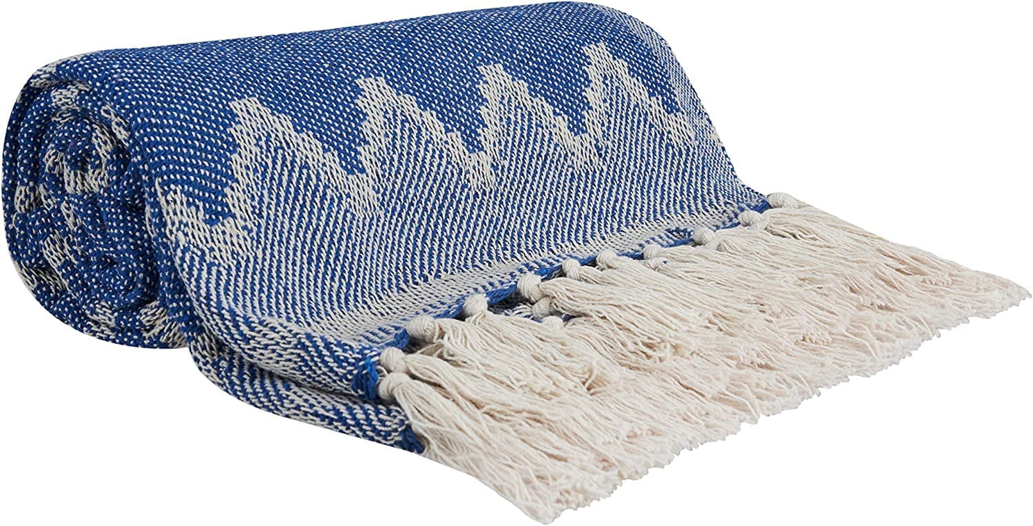 Blue Throw Blanket Red 60x50 100 Cotton Bed Throw Blanket for Couch