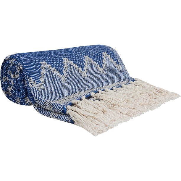 Blue Throw Blanket Red 60x50 100 Cotton Bed Throw Blanket for Couch