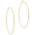 thumbnail image 4 of Gold Tone Twist Etch Design Oversized Hoop Earrings 3.25" Ladies Adult Female Women, 4 of 4