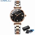 thumbnail image 2 of Crrju Women's Watch Luxury Elegant Women Crystal Wristwatch Waterproof Quartz Ladies Stainless Bracelet Watches Relogio Feminino - Quartz Wristwatches, 2 of 6