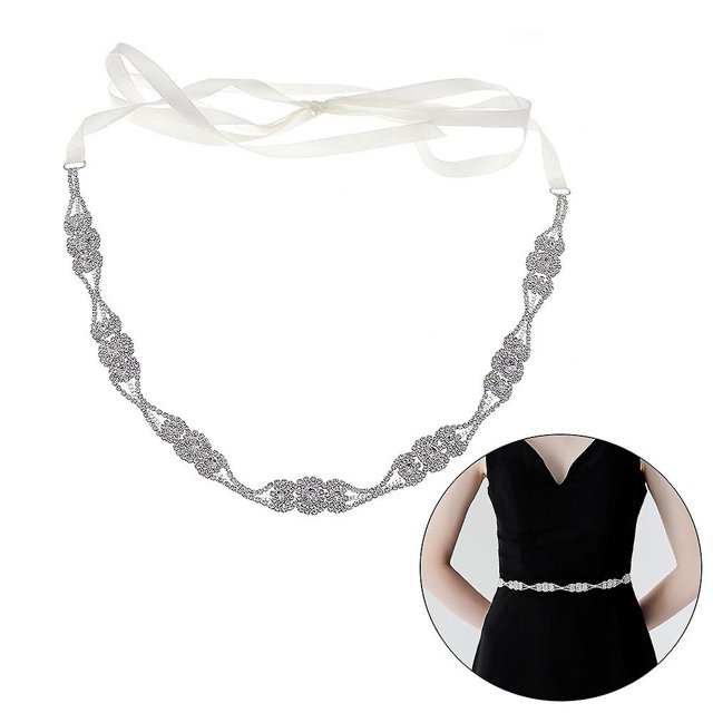 Cinta Vintage, faja de cadena suave, cinturón de diamantes de imitación de girasol, accesorios de vestido, cinturón nupcial, joyería de boda Feliz Sencillez