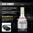 thumbnail image 3 of For Toyota Corolla 2001-2015 1993-1997 Led Headlight Bulbs 9006 9005 High&Low Beam White 4pcs, 3 of 9