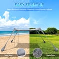 thumbnail image 3 of Family Beach Tent Canopy Sun Shade, Pop Up Grande Beach Tent Sun Shelter Stability 4 Poles with Portable Carry Bag Outdoor Shade for Fishing Backyard Camping (Turquoise, 10x10FT 4Pole), 3 of 10