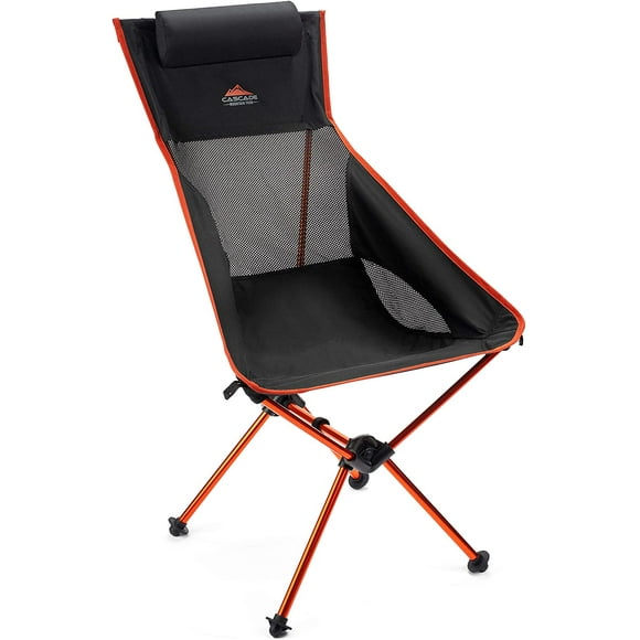 Silla de Campamento Cascade Mountain Tech SCMT665271 Ultraligera con Bolsa de Transporte Soporta 112 Kg Negro Cascade Mountain Tech SCMT665271