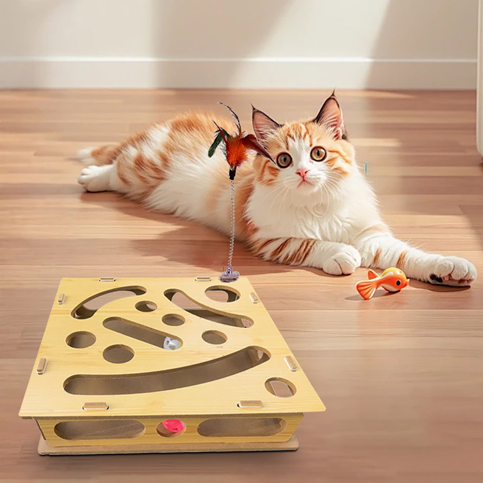 Pet Digging Puzzle Toy Interactive Pet Puzzle Box Mental Stimulation Activity Toy With Hidden Balls, Enrichment Puzzle Toy for Cats Small Dogs Indoor Training Exercise