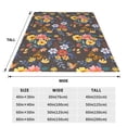 thumbnail image 2 of Yiaed Colorful Flowers with Butterfly Pattern Fleece Throw Blanket,Fleece Throw Blankets for Couch & Bed All Season Use -50"x40", 2 of 3