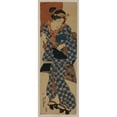 thumbnail image 3 of Keisai Eisen 11x24 Black Modern Framed Museum Art Print Titled - Nagauta Nokeiko Ni Kayou Shojo (1843), 3 of 5
