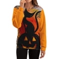 thumbnail image 5 of Halloween 3D Digital Printed Loose Pumpkin Party Sweatshirt Women's Clothing, 5 of 5