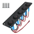 thumbnail image 3 of Automotive Marine Red LED Toggle Switches Panel 20A 12V Suitable for Boat Dashboard Control Easy Installation Waterproof, 3 of 8