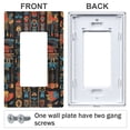 thumbnail image 3 of Yayeee Rocker Switch Wall Plate 1-Gang 4.6"x2.9" Home Decorative Outlet Cover, Black Geometric, 3 of 6