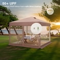 thumbnail image 3 of Summit Living 10x10ft Outdoor Pop up Canopy Tents with Netting Event Shelter for Outside Brown, 3 of 8