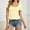 Yellow, variant on Women's Short Sleeve Lace Tops 2026 Summer Ribbed Scoop Neck Button T Shirts Fitted Going Out Slim Y2K Fashion Clothes(Light Purple,M)