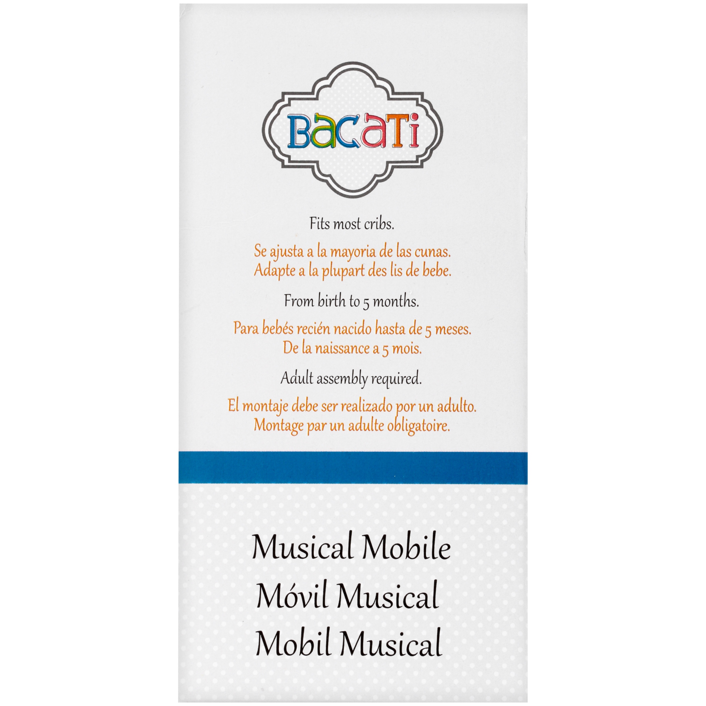 Bacati Musical Mobile Set 4 Piece Box