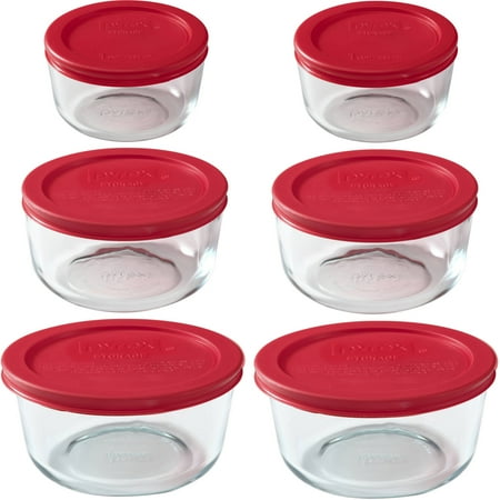 Pyrex 12pc Food Storage Container Set Red